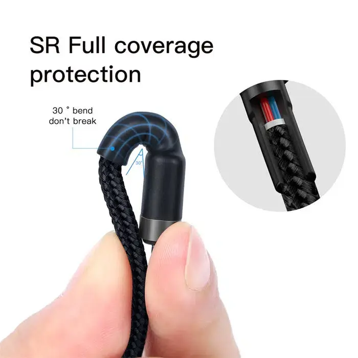 Baseus Cafule Series Type-C to Type-C 60W PD2.0 Fast Charging Cable in Black