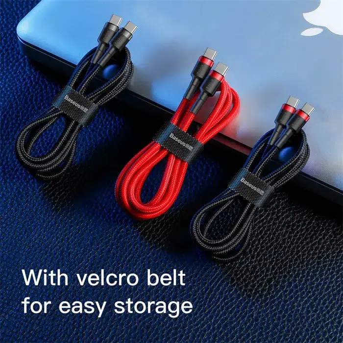 Baseus Cafule Series Type-C to Type-C 60W PD2.0 Fast Charging Cable in Black