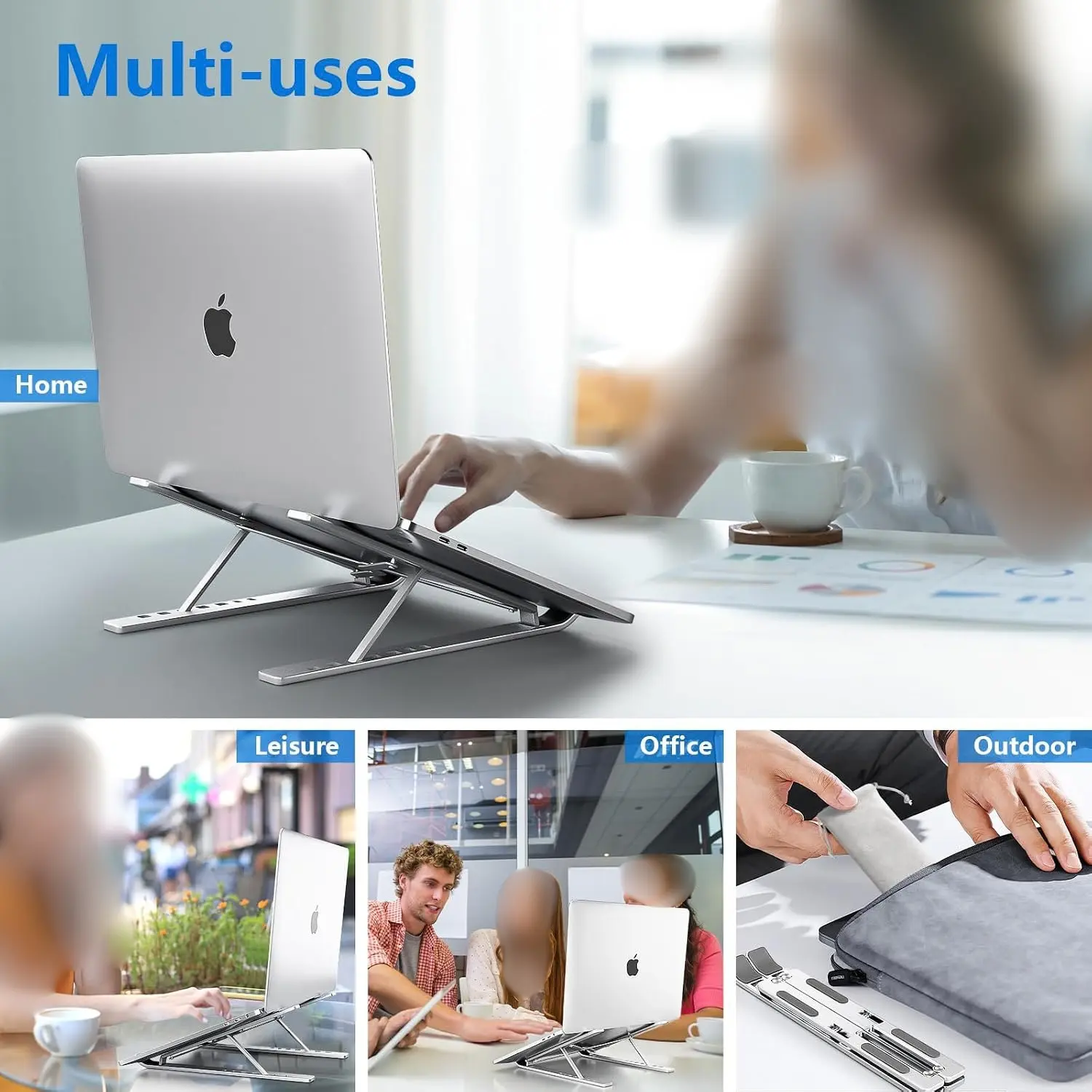 Premium Adjustable Aluminum Laptop Stand Holder