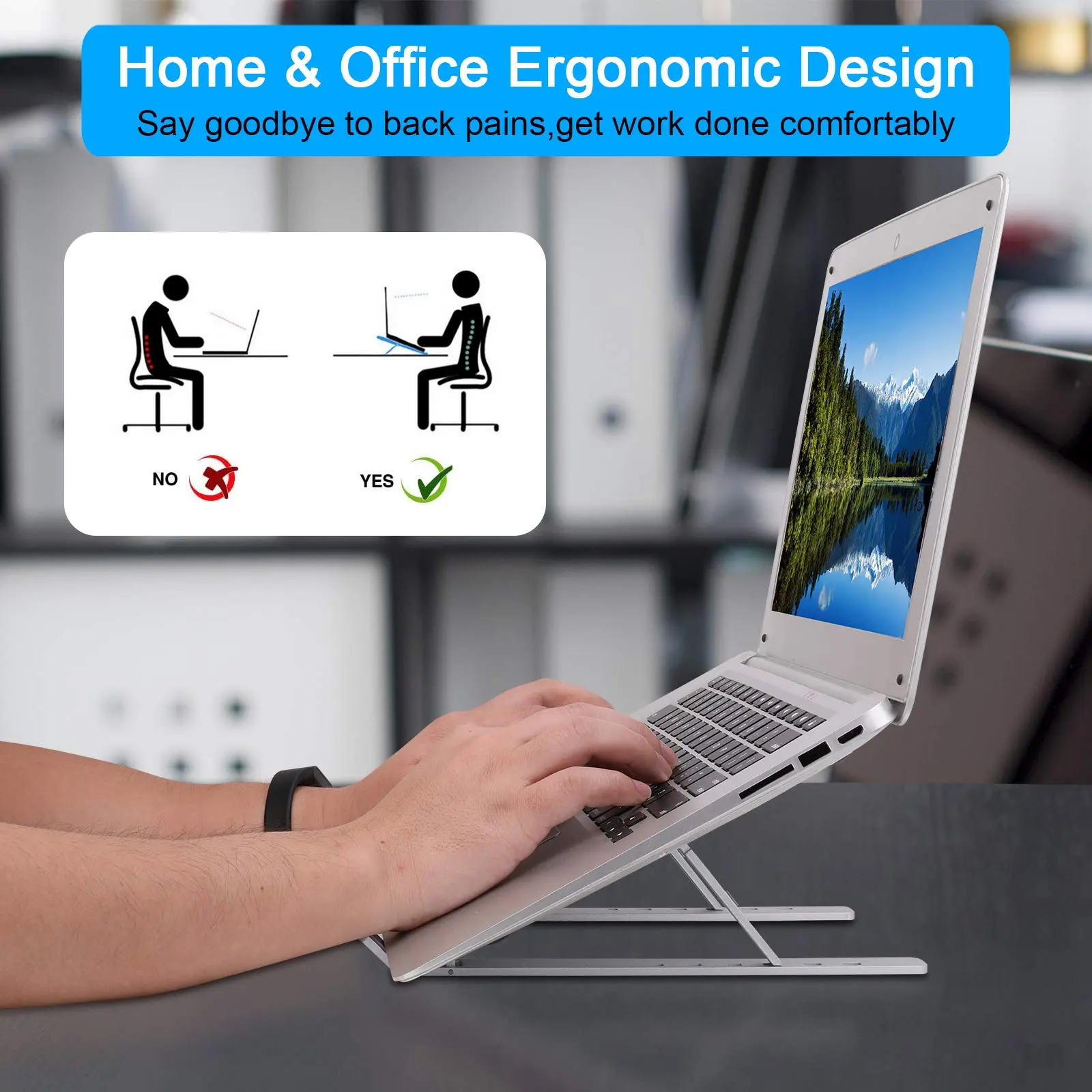 Premium Adjustable Aluminum Laptop Stand Holder