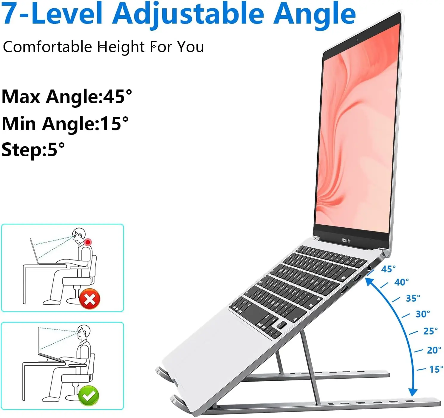 Premium Adjustable Aluminum Laptop Stand Holder