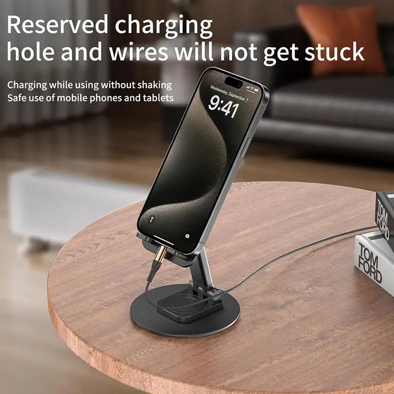 Adjustable Desktop Phone Holder Stand with 360 degree rotation