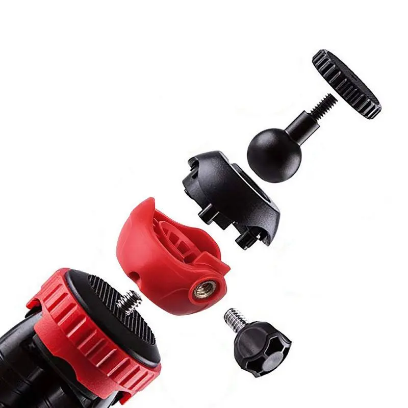 Flexible octopus tripod stand supporting a DSLR camera and a smartphone