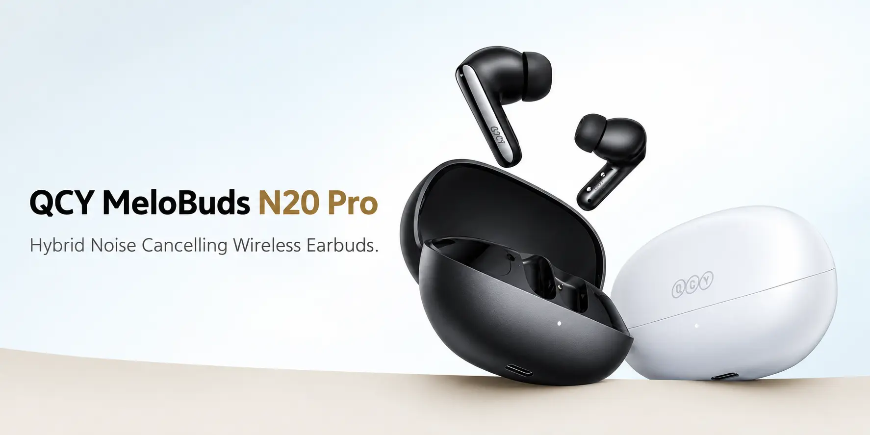 QCY MeloBuds N20 Pro Wireless Earbuds with Hybrid Noise Cancelling
