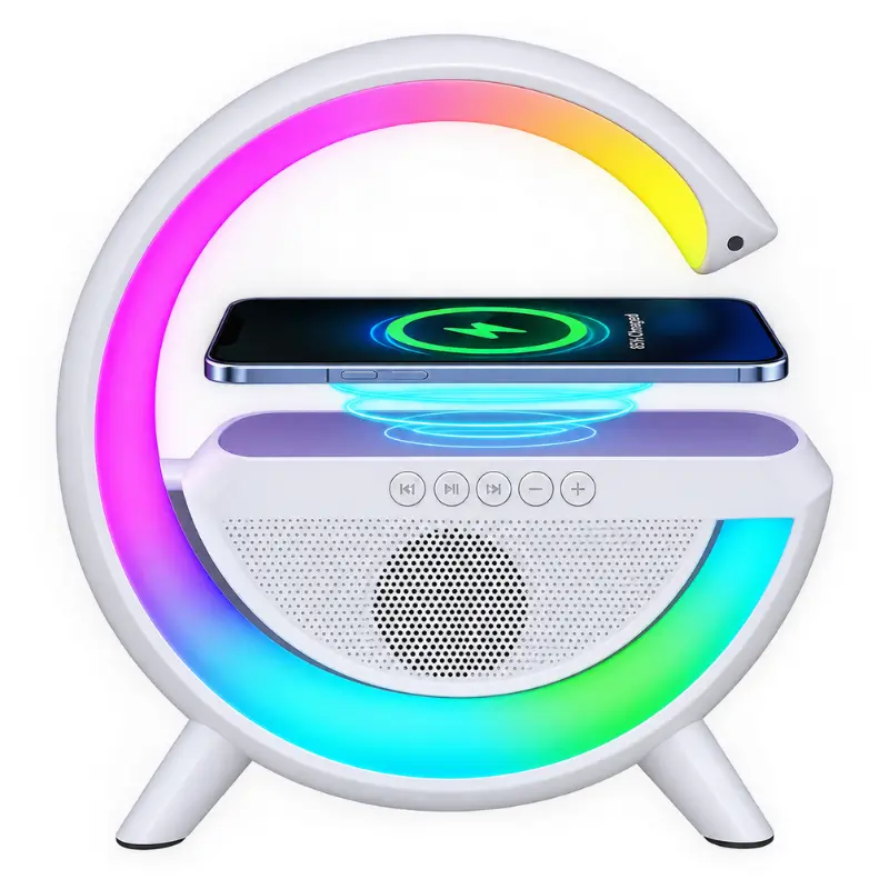 RGB Bluetooth Speaker with Wireless Charger