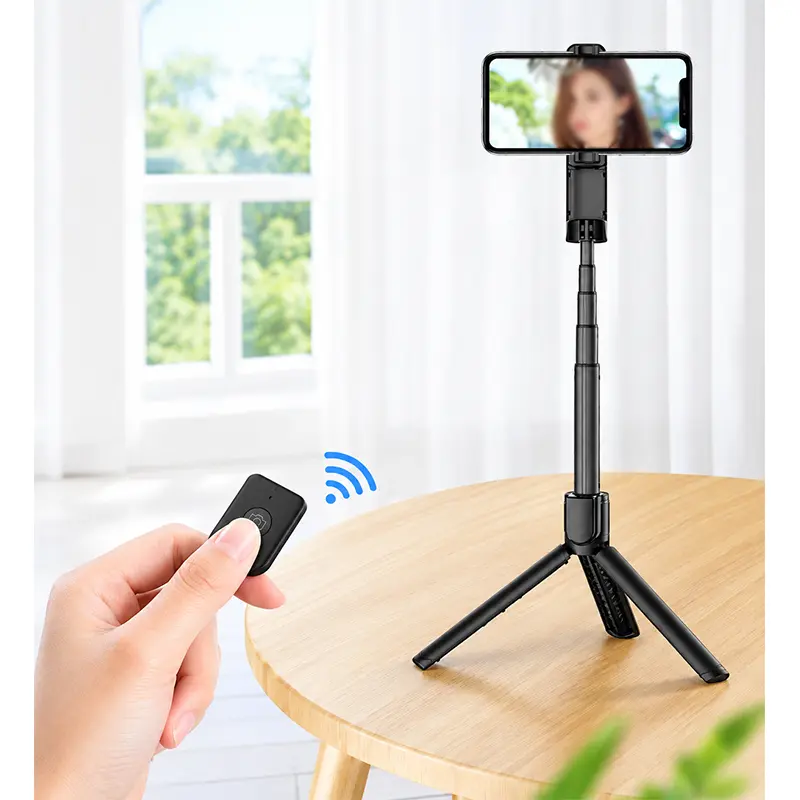 XT-02 Bluetooth Selfie Stick Tripod with 360 Degree Rotation and Wireless Remote