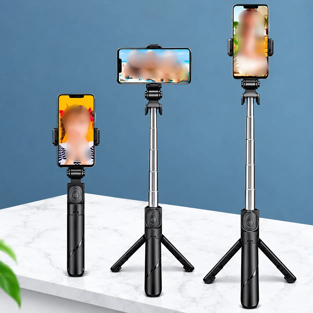 XT-02 Bluetooth Selfie Stick Tripod with 360 Degree Rotation and Wireless Remote