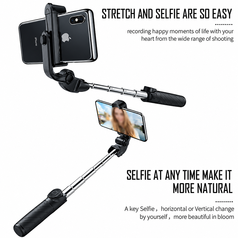 XT-02 Bluetooth Selfie Stick Tripod with 360 Degree Rotation and Wireless Remote